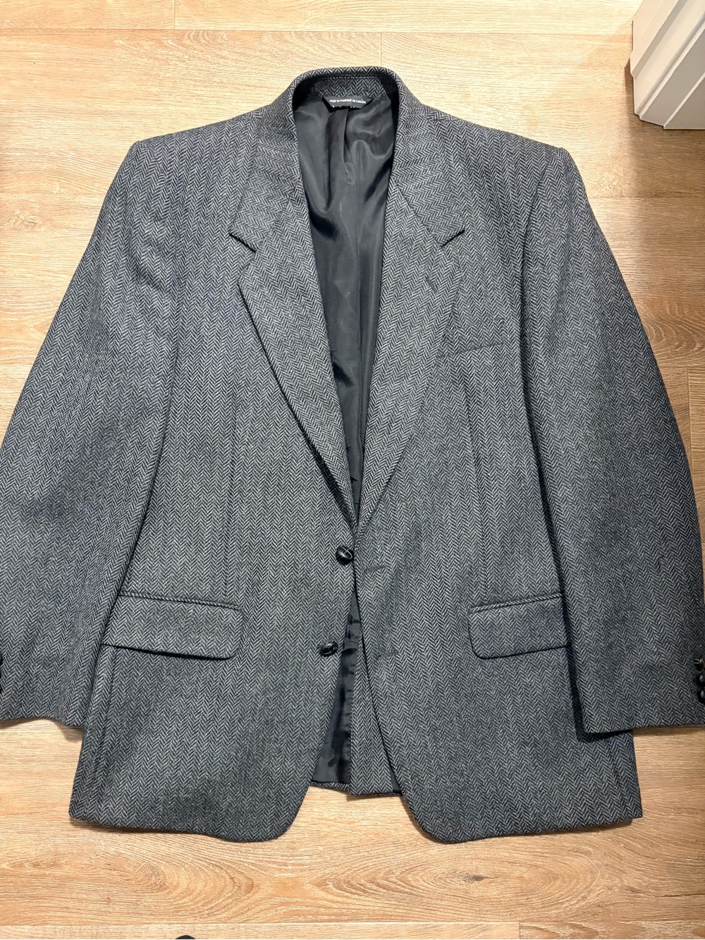Vintage Moores Peruvian Alpaca Herringbone Tweed Sport Coat / Blazer – 42 Reg